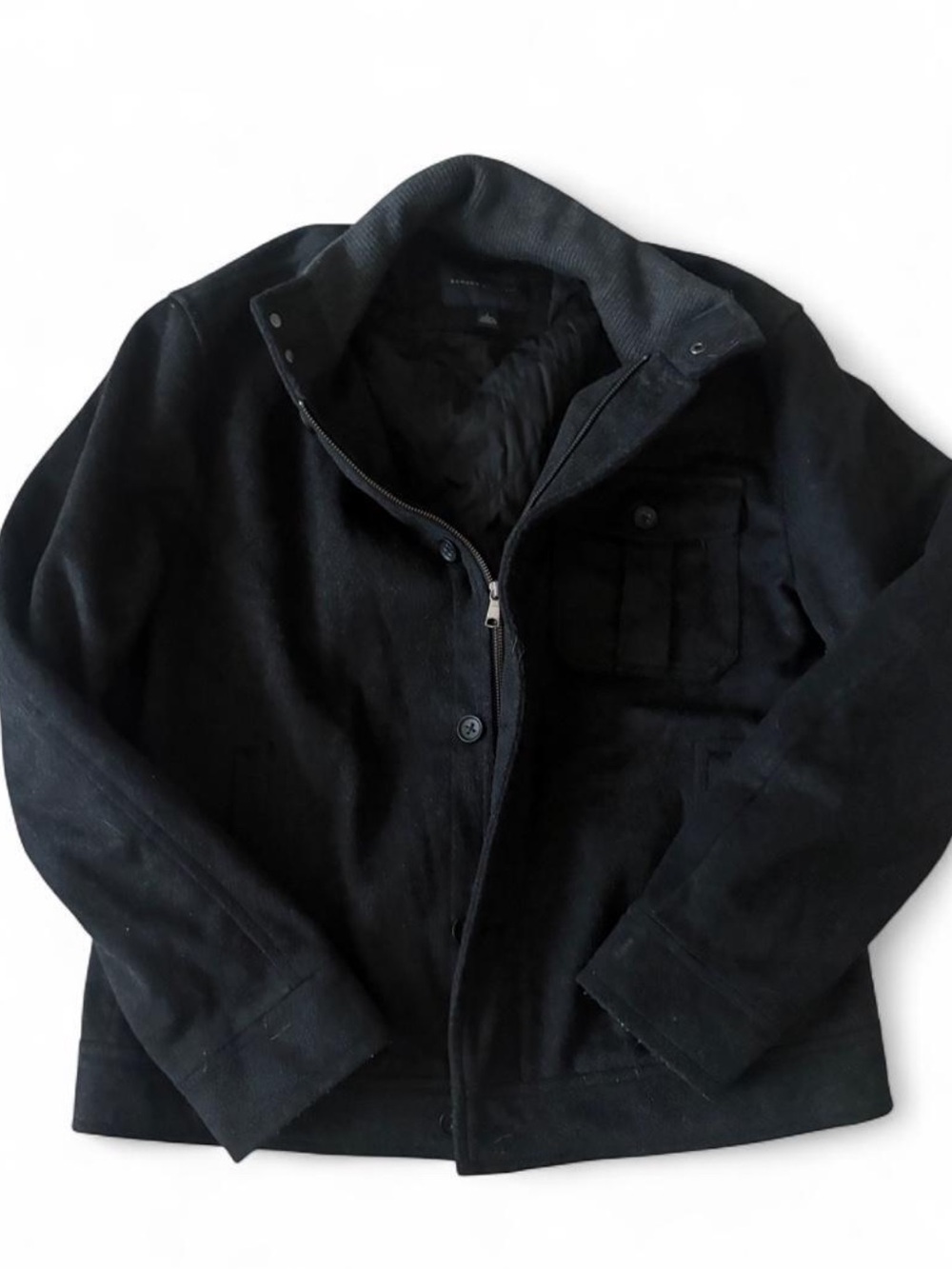 Men's Banana Republic wool blend   Zip-Front Jacket - Classic Casual Coat L